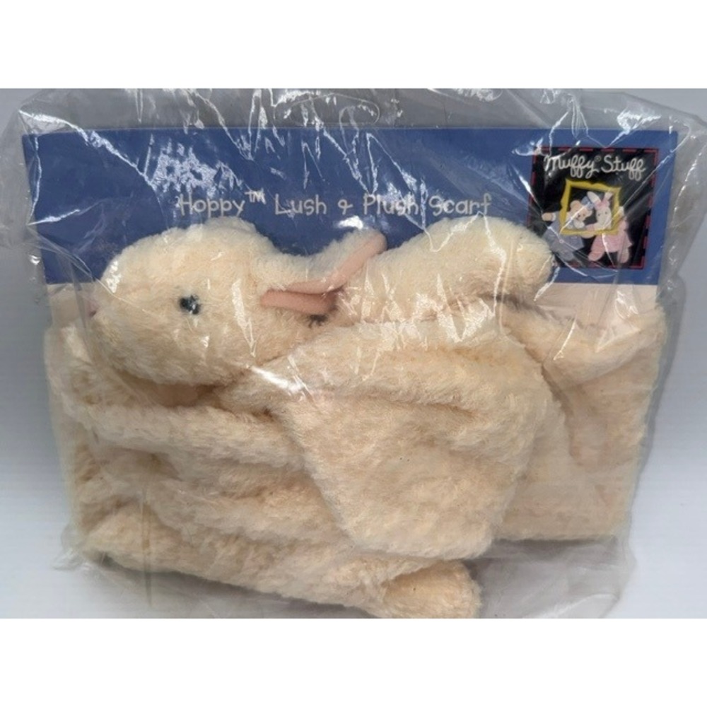 Vintage 1999 Muffy Stuff Hoppy Lush & Plush Scarf North American Bear Co NIP